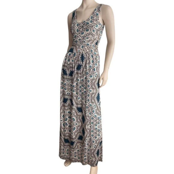 Anthropologie Maeve Jantina Mosaic Print Maxi Dress XS​​​​​​ - Picture 6 of 11